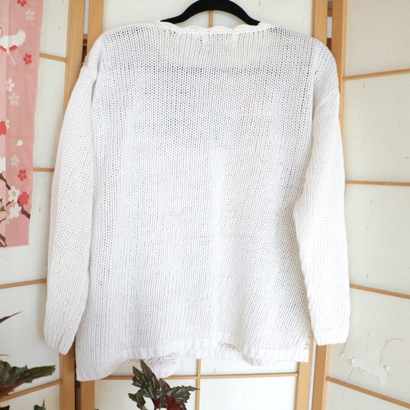 Hand Knit Cableknit Granny Sweater - Picture 4 of 7